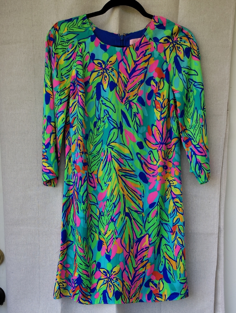 Lilly Pulitzer Blue, Pink & Teal Mini Shift Dress